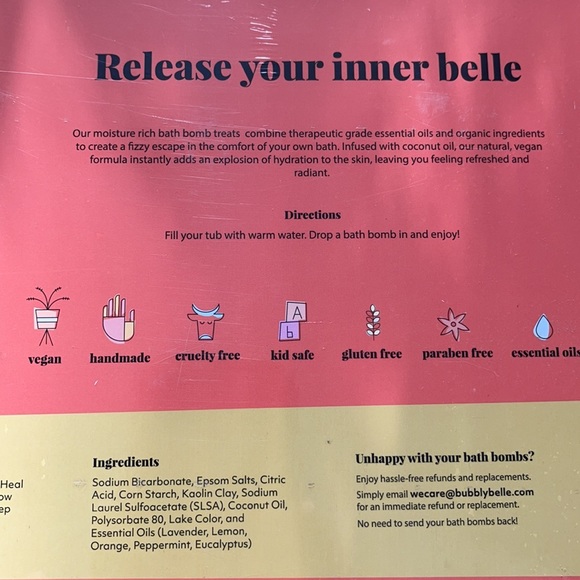 Box of BATHBOMBS! Bubbly Belle handmade 12 bombs 5oz each BNWT - Picture 3 of 10